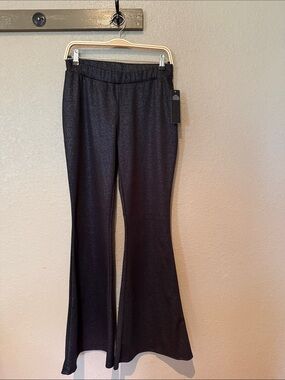 Fashion Nova Black Shimmer Flared Pants
